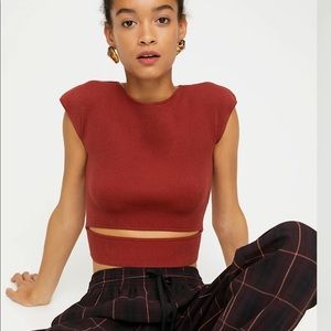 Wilfred Cut-Out Knit Top Short-sleeve, cut-out knit top in BLACK from Aritzia